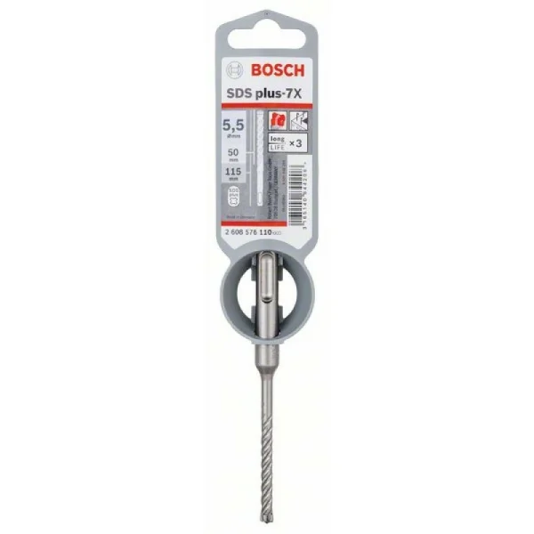 Бур SDS-plus-7X 5,5 x 50 x 115 мм Bosch 2608576110