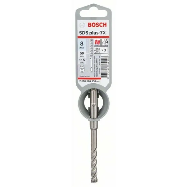 Бур SDS-plus-7X 8 x 50 x 115 мм Bosch 2608576130