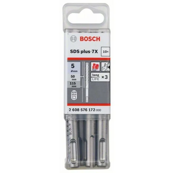 Бур SDS-plus-7X 5 x 50 x 115 мм Bosch 2608576172