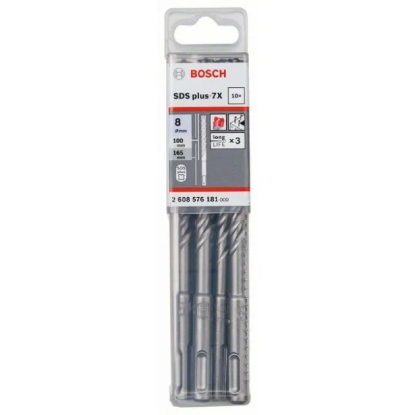 Бур SDS-plus-7X 8 x 100 x 165 мм Bosch 2608576181
