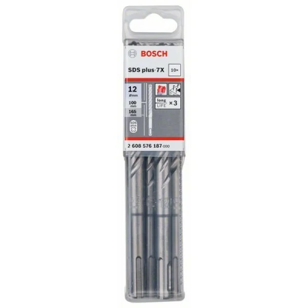 Бур SDS-plus-7X 12 x 100 x 165 мм Bosch 2608576187