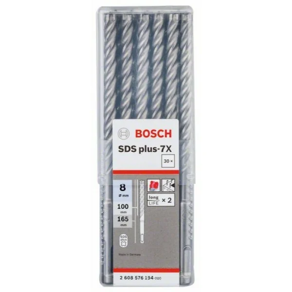 Бур SDS-plus-7X 8 x 100 x 165 мм Bosch 2608576194