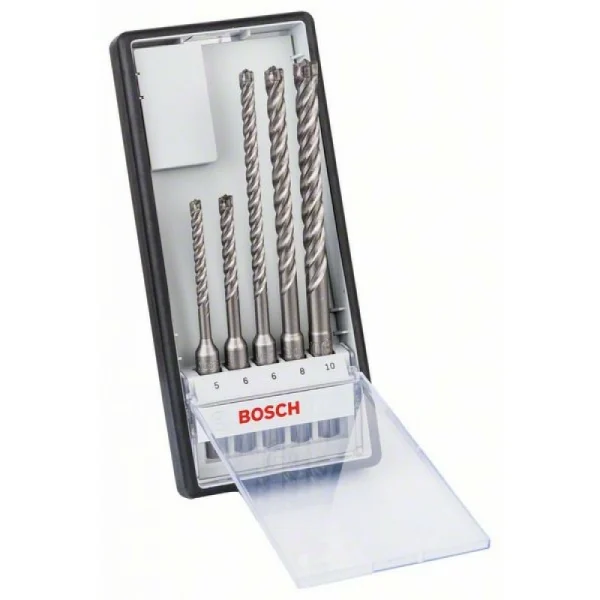 Набор буров SDS-plus-7X RobustLine 5 шт. (5; 6; 6; 8; 10 мм) Bosch 2608576199 — изображение 2
