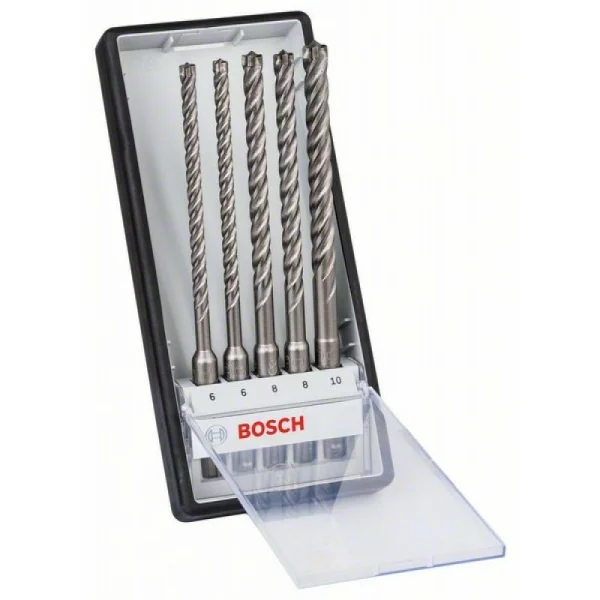 Набор буров SDS-plus-7X RobustLine 5 шт. (6; 6; 8; 8; 10 мм) Bosch 2608576200 — изображение 2