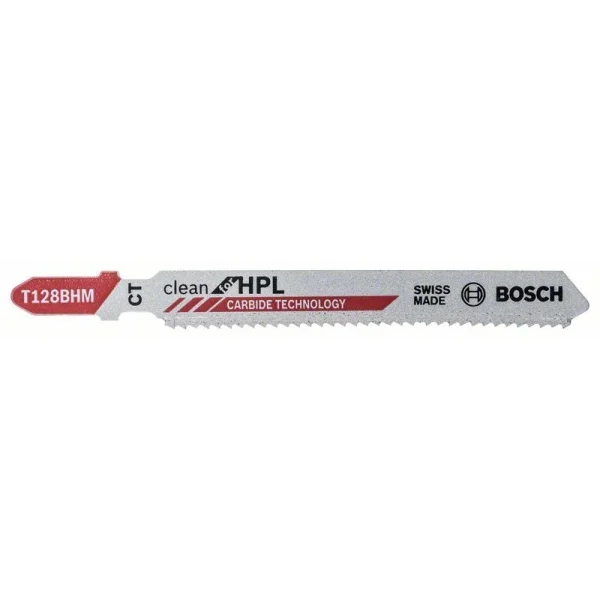 3 Лобзиковые пилки T 128 BHM Clean for HighPressureLaminate, Carbide Bosch 2608667563
