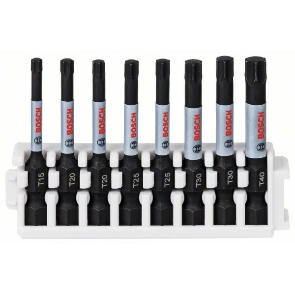 Кассета ударных бит Impact Control 50 мм T15, T20 (2шт), T25 (2шт), T30 (2шт), T40 Bosch 2608522329