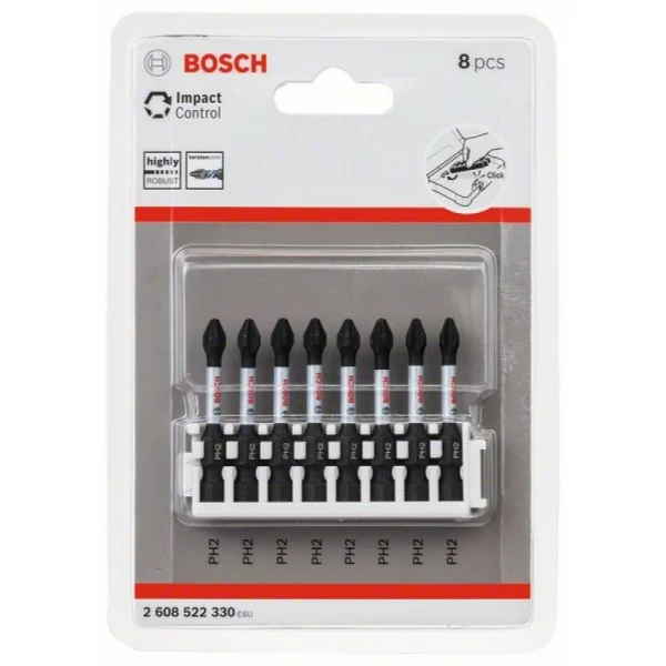 Кассета ударных бит Impact Control 50 мм PH2 8 шт Bosch 2608522330 — изображение 2