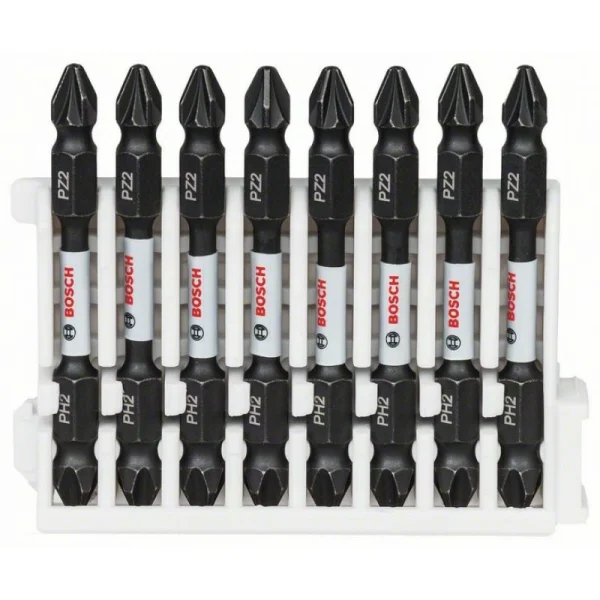 Кассета двусторонних ударных бит Impact Control 65 мм PH2/PZ2 8 шт Bosch 2608522333