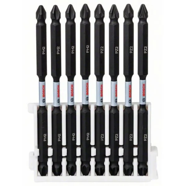Кассета двусторонних ударных бит Impact Control 110 мм PH2 (4шт), PZ2 (4шт) Bosch 2608522348