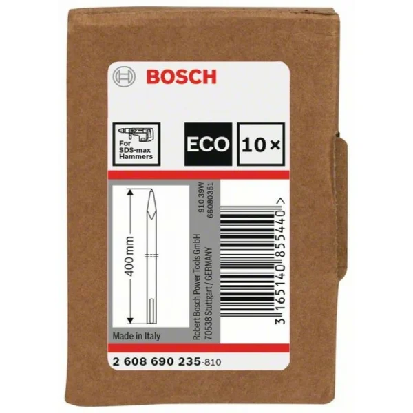 Пиковое зубило ECO SDS-max 10 шт. 400 мм Bosch 2608690235 — изображение 2