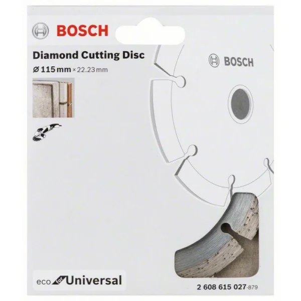 Алмазныйазный диск ECO Universal 115-22,23 мм Bosch 2 608 615 027