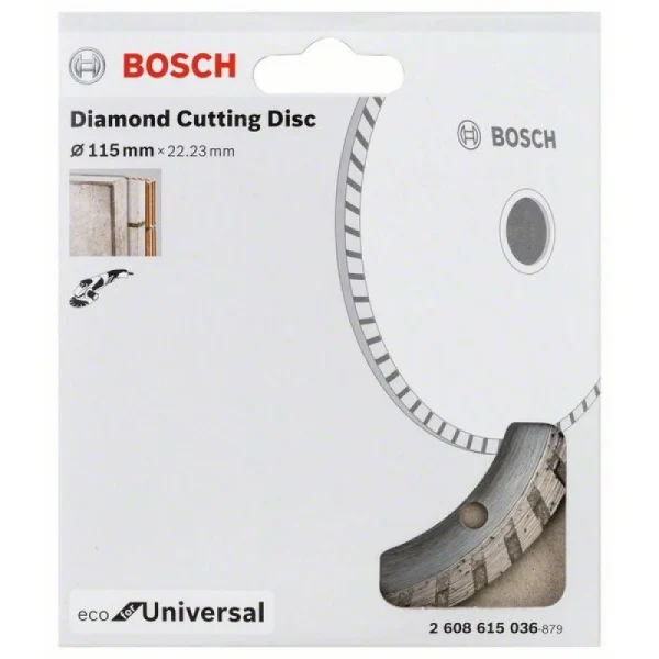 Алмазныйазный диск ECO Univ.Turbo 115-22,23 мм Bosch 2 608 615 036