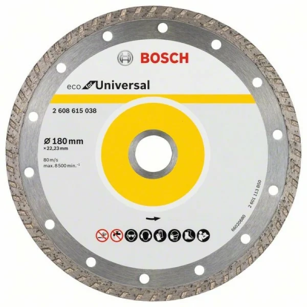 Алмазныйазный диск ECO Univ.Turbo 180-22,23 мм Bosch 2 608 615 038 — изображение 2