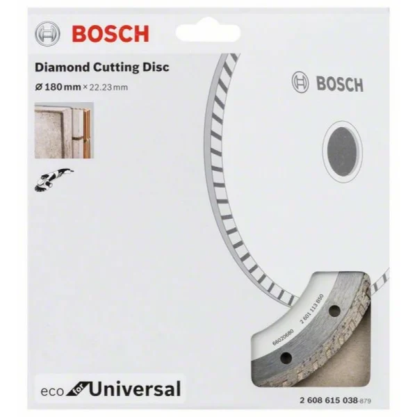 Алмазныйазный диск ECO Univ.Turbo 180-22,23 мм Bosch 2 608 615 038