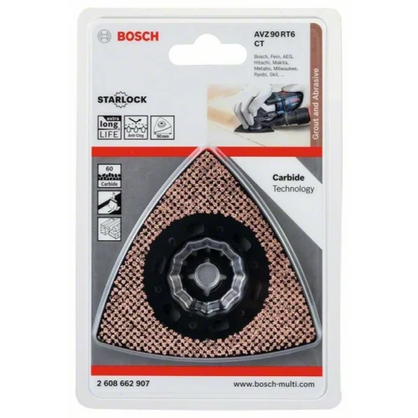 Starlock твердосплавная шлифпластина 90 мм зерн.60 AVZ 90 RT6 Bosch 2608662907