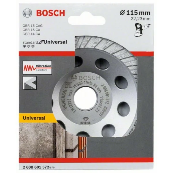 Алмазныйазная чашка Standard, Universal 115 мм Bosch 2 608 601 572