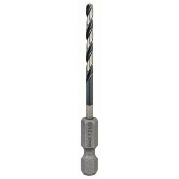 10 сверл по металлу Impact Control с шестигранным хвостовиком, 3 мм Bosch 2608577118