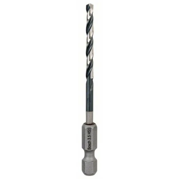 Сверло по металлу (10 шт) Impact Control с шестигранным хвостовиком, 3.5 мм Bosch 2608577119
