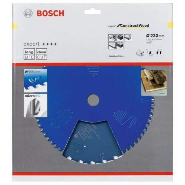 Пильный диск Expert for Construct Wood 230x30x2.2/1.6x30 T Bosch 2 608 644 338