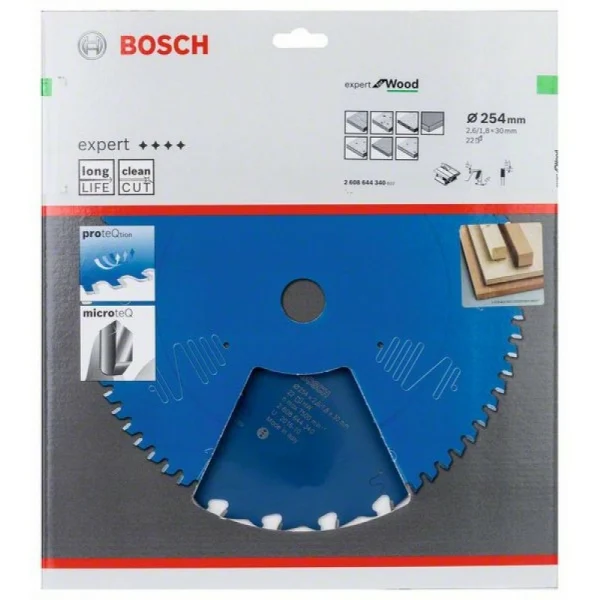 Пильный диск Expert for Wood 254x30x2.6/1.8x22 T Bosch 2 608 644 340