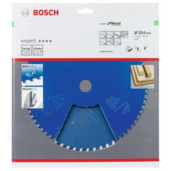 Пильный диск Expert for Wood 254x30x2.6/1.8x54 T Bosch 2 608 644 342