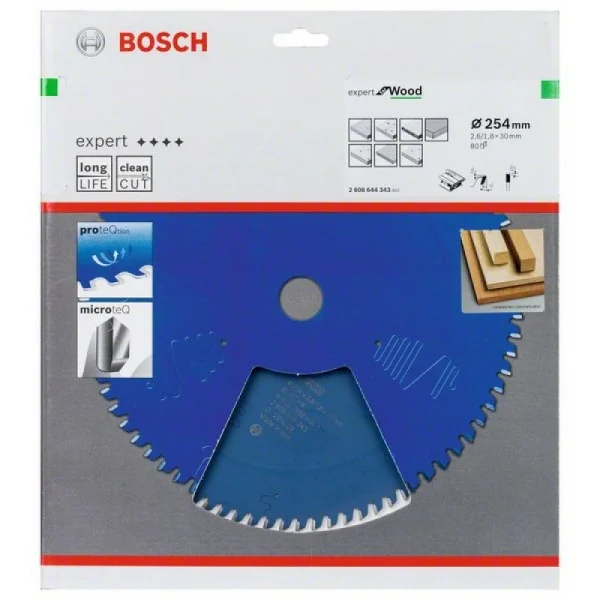 Пильный диск Expert for Wood 254x30x2.6/1.8x80 T Bosch 2 608 644 343