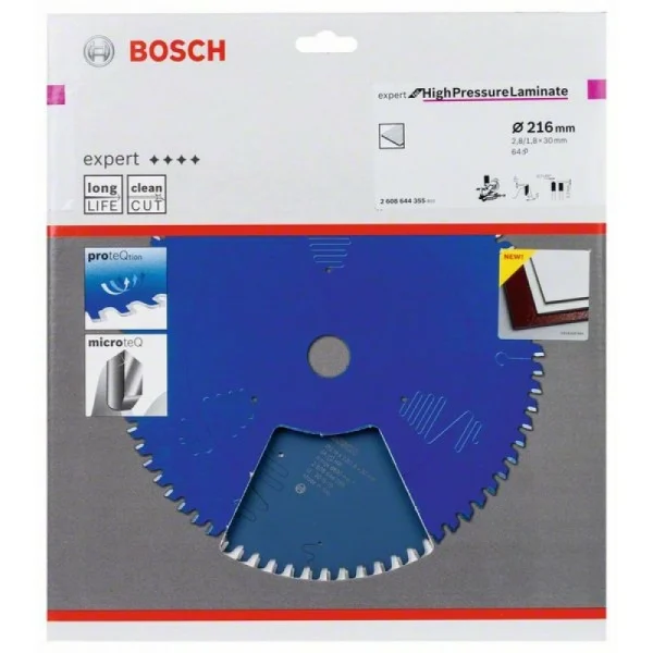 Пильный диск Expert for High Pressure Laminate 216x30x2.8/1.8x64 T Bosch 2 608 644 355