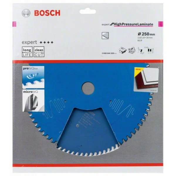 Пильный диск Expert for High Pressure Laminate 250x30x2.8/1.8x80 T Bosch 2 608 644 359