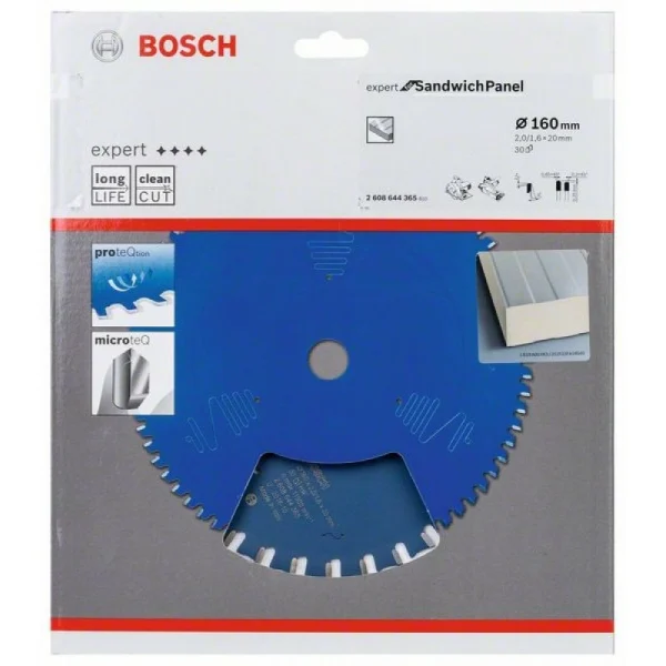 Пильный диск Expert for Sandwich Panel 160x20x2/1.6x30 T Bosch 2 608 644 365
