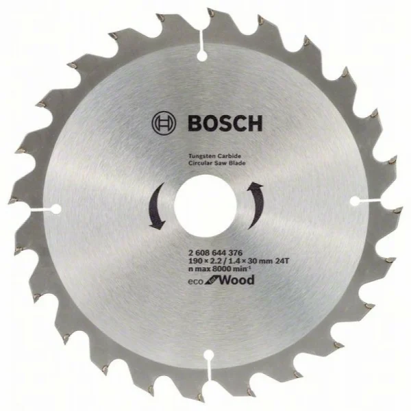 Пильный диск ECO WO 190x30-24T Bosch 2608644376 — изображение 2