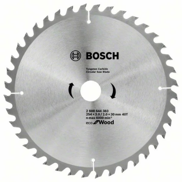 Пильный диск ECO WO 254x30-40T Bosch 2608644383 — изображение 2
