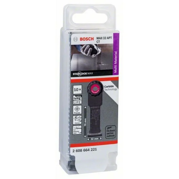 10 StarlockMax Carbide погружных пильных полотен 32x70 мм Multi-Material MAII 32 APT Bosch 2608664221