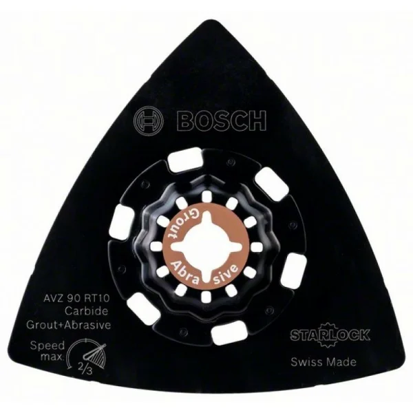 10 Starlock твердосплавных шлифпластин 90 мм зерн.100 AVZ 90 RT10 Bosch 2608664225 — изображение 2