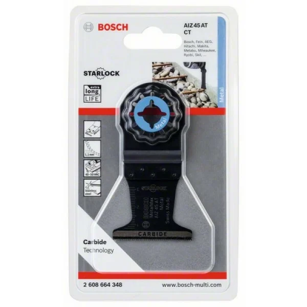 Starlock Carbide погружное пильное полотно 45x40 мм по металлу AIZ 45 AT Bosch 2608664348