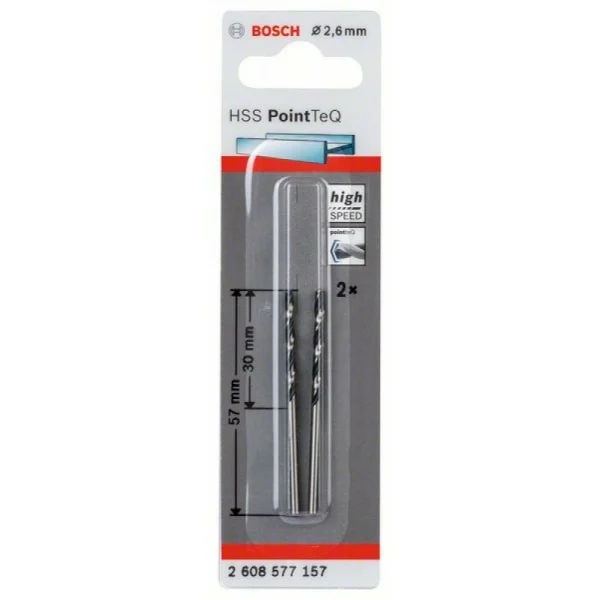 Сверло по металлу HSS PointTeQ (2 шт.) 2.6 мм Bosch 2608577157