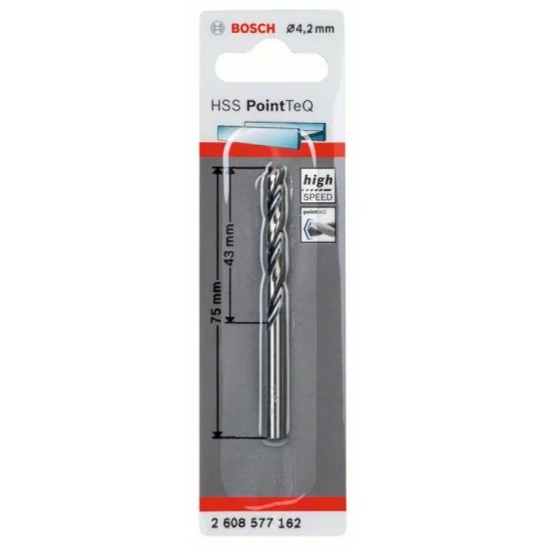 Сверло по металлу HSS PointTeQ 4.2 мм Bosch 2608577162