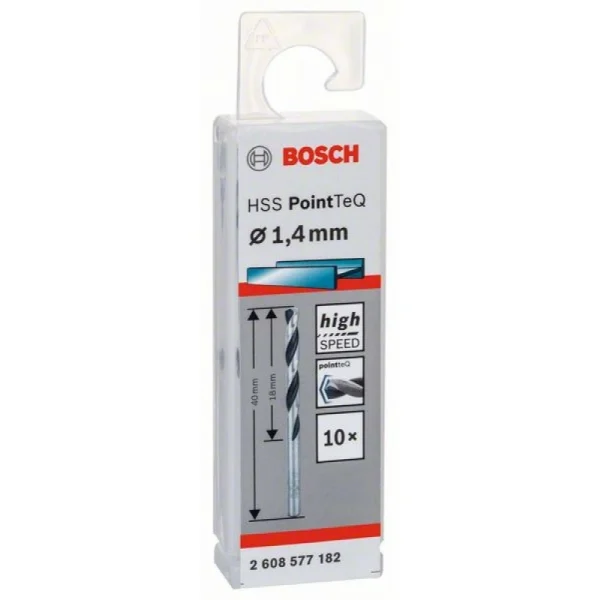 Сверло по металлу HSS PointTeQ (10 шт.) 1.4 мм Bosch 2608577182