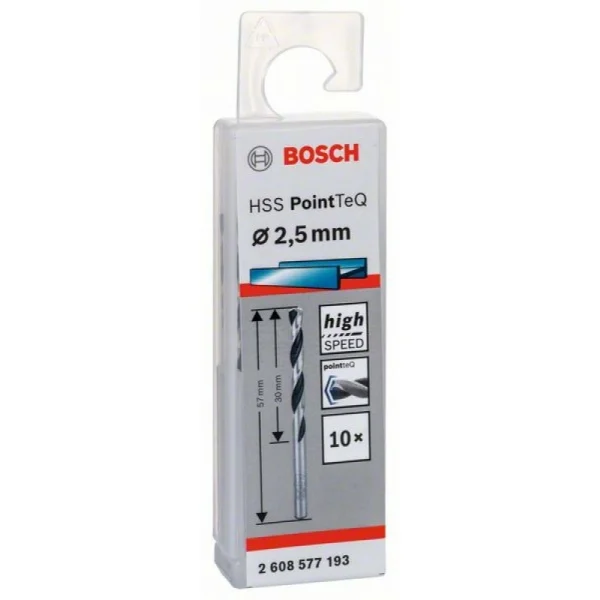 Сверло по металлу HSS PointTeQ (10 шт.) 2.5 мм Bosch 2608577193