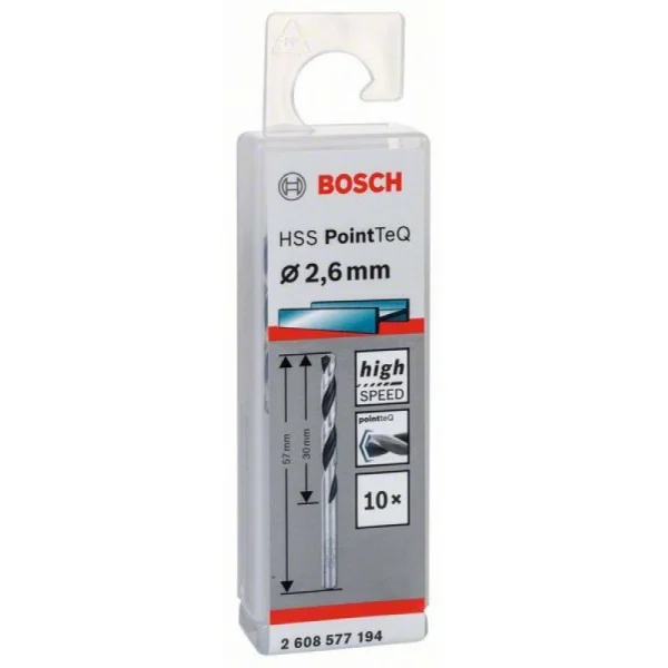 Сверло по металлу HSS PointTeQ (10 шт.) 2.6 мм Bosch 2608577194