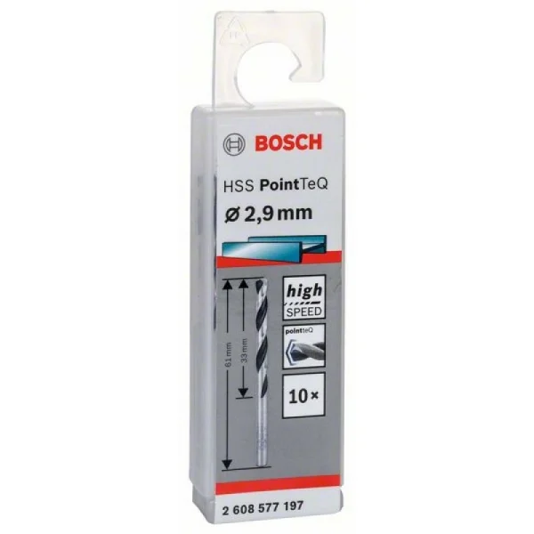 Сверло по металлу HSS PointTeQ (10 шт.) 2.9 мм Bosch 2608577197