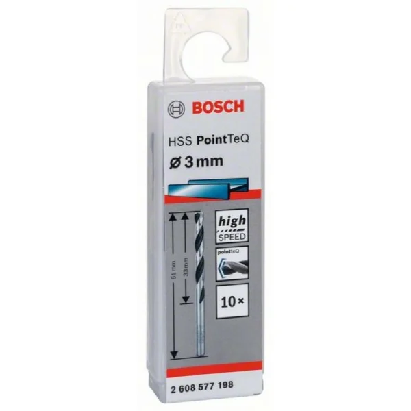 Сверло по металлу HSS PointTeQ (10 шт.) 3 мм Bosch 2608577198