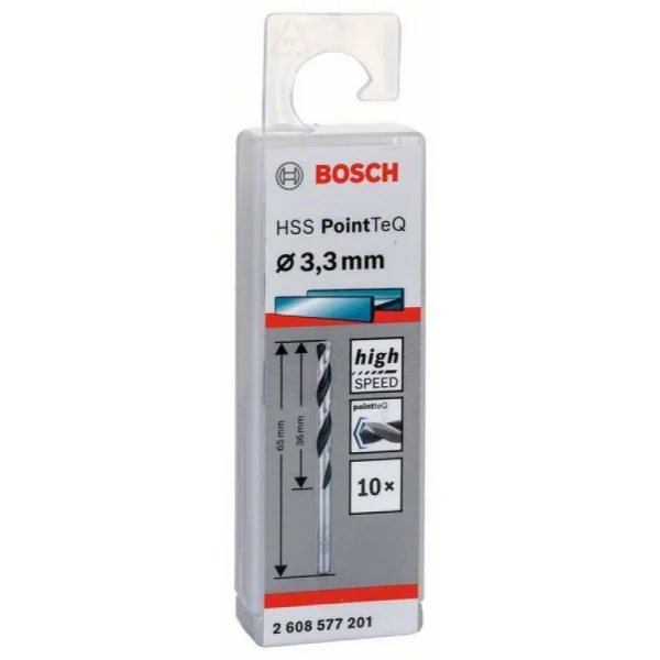 Сверло по металлу HSS PointTeQ (10 шт.) 3.3 мм Bosch 2608577201