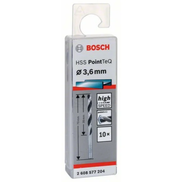 Сверло по металлу HSS PointTeQ (10 шт.) 3.6 мм Bosch 2608577204