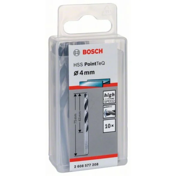 Сверло по металлу HSS PointTeQ (10 шт.) 4 мм Bosch 2608577208