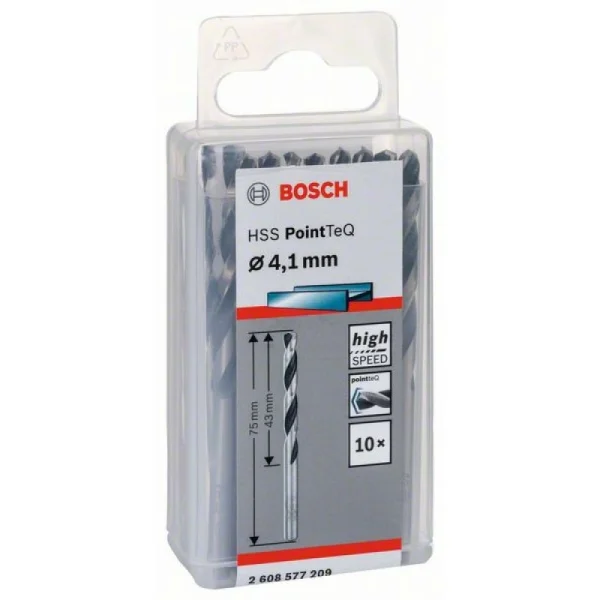 Сверло по металлу HSS PointTeQ (10 шт.) 4.1 мм Bosch 2608577209