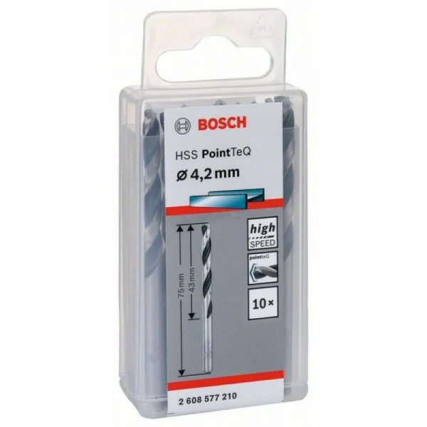 Сверло по металлу HSS PointTeQ (10 шт.) 4.2 мм Bosch 2608577210