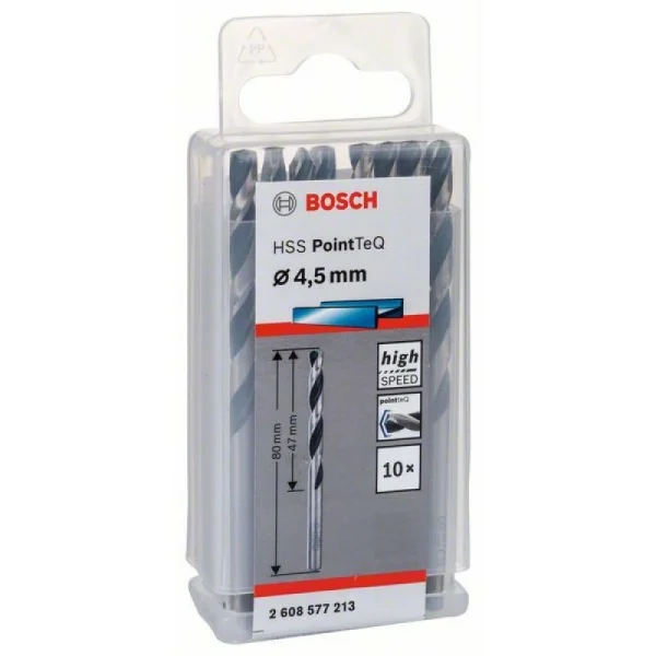 Сверло по металлу HSS PointTeQ (10 шт.) 4.5 мм Bosch 2608577213