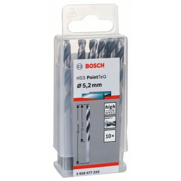 Сверло по металлу HSS PointTeQ (10 шт.) 5.2 мм Bosch 2608577220