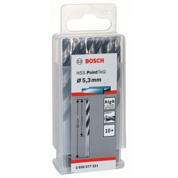 Сверло по металлу HSS PointTeQ (10 шт.) 5.3 мм Bosch 2608577221