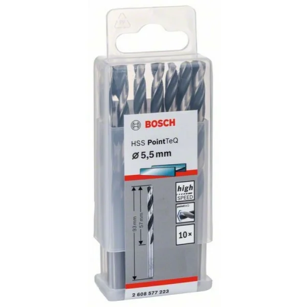 Сверло по металлу HSS PointTeQ (10 шт.) 5.5 мм Bosch 2608577223